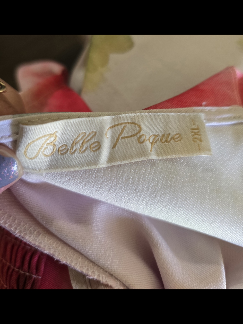 Floral Midi Dress with Pink Watercolor Print - Picture 7 of 9